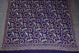 Embroidered pashmina blue jall shawl 40X80 inch