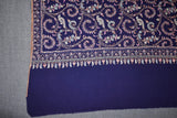 Embroidered pashmina blue jall shawl 40X80 inch