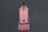 Embroidered fine wool stole 28x80 inch