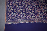 Embroidered pashmina blue jall shawl 40X80 inch