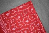Embroidered fine wool stole 28x80 inch
