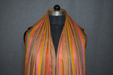 Hand woven pashmina stripe shawl 40x80 inch HOOR