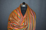 Hand woven pashmina stripe shawl 40x80 inch HOOR