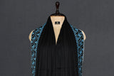 hand embroidered black shawl fine wool 40x80 inch