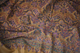 Pashmina kalamkari hand Embroidered shawl mustard 45x90 inch