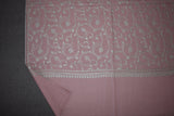 Embroidered fine wool stole 28x80 inch