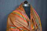 Hand woven pashmina stripe shawl 40x80 inch HOOR