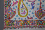 Pashmina hand embroidered shawl designdar jammawar 40x80 inch