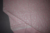 Embroidered fine wool stole 28x80 inch