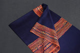 Fine wool Embroidered blue shawl 40"x80"