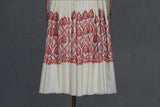 Cashmere hand embroidered white shawl 40X80 inch