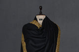 Pashmina Hand embroidered black shawl 40"x80"