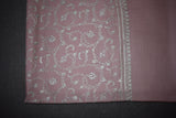 Embroidered fine wool stole 28x80 inch
