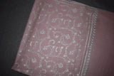 Embroidered fine wool stole 28x80 inch