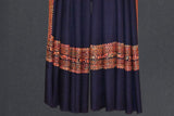Fine wool Embroidered blue shawl 40"x80"
