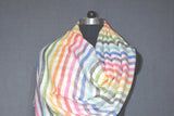 Pashmina check stole handwoven 28x80 inch