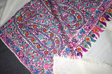 Pashmina hand embroidered shawl paldar 40x80 inch