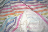 Pashmina check stole handwoven 28x80 inch