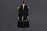Antique pashmina patch tilla black shawl 40x80 inch