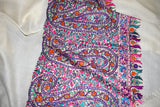 Pashmina hand embroidered shawl paldar 40x80 inch