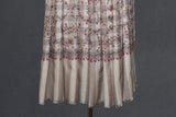 Embroidered fine wool check jall stole 28x80 inch