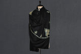 Antique pashmina patch tilla black shawl 40x80 inch