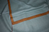 Pashmina hand embroidered green shawl 40X80 inch
