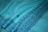 hand embroidered shawl fine wool 40x80 inch