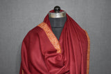 Fine wool Embroidered shawl 40x80 inch