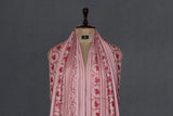 Fine wool Embroidered pink shawl 40"x80"
