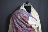 Pashmina hand embroidered shawl paldar 40x80 inch
