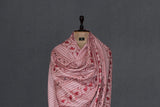 Fine wool Embroidered pink shawl 40"x80"