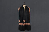 hand embroidered black shawl fine wool 40x80 inch