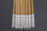 Pashmina handwoven yellow stole 28x80 inch