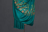 embroidered pashmina paldar shawl 40X80 inch green