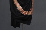 hand embroidered black shawl fine wool 40x80 inch