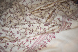 Pashmina embroidered stole 28x80 inch