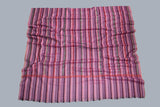 hand Embroidered womens pink stripe shawl 40"x80"