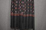 Embroidered fine wool stole 28x80 inch