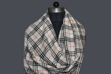 Pashmina handwoven check stole 28x80 inch
