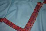 hand embroidered shawl fine wool 40x80 inch
