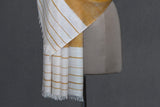 Pashmina handwoven yellow stole 28x80 inch