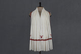 Cashmere hand embroidered white shawl 40X80 inch