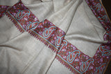 embroidered pashmina dordar shawl 40X80 inch