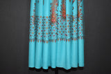 Embroidered fine wool stole 28x80 inch