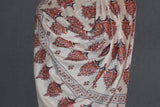 embroidered pashmina butidar shawl 40X80 inch white