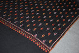 Embroidered fine wool stole 28x80 inch