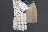 Pashmina handwoven grey stole 28x80 inch