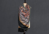 embroidered pashmina jamawar shawl 40X80 inch black