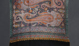 embroidered pashmina jamawar shawl 40X80 inch black